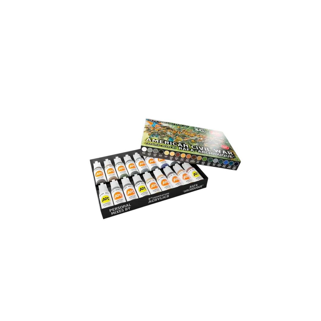 Signature Set - Rafa 'Archiduque' - Special 28mm American Civil War Paint Set-AK-Interactive-Radaddel