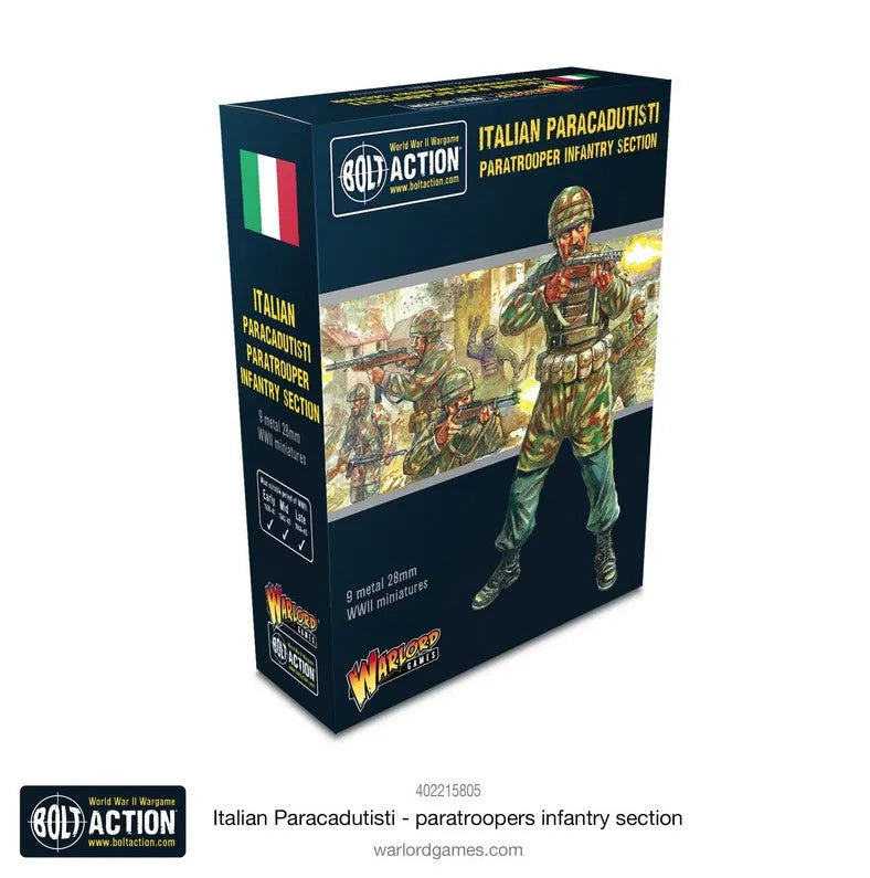 Italian Paracadutisti paratrooper infantry section-Warlord Games-Radaddel