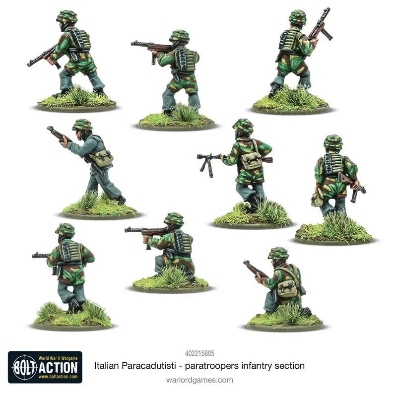 Italian Paracadutisti paratrooper infantry section-Warlord Games-Radaddel