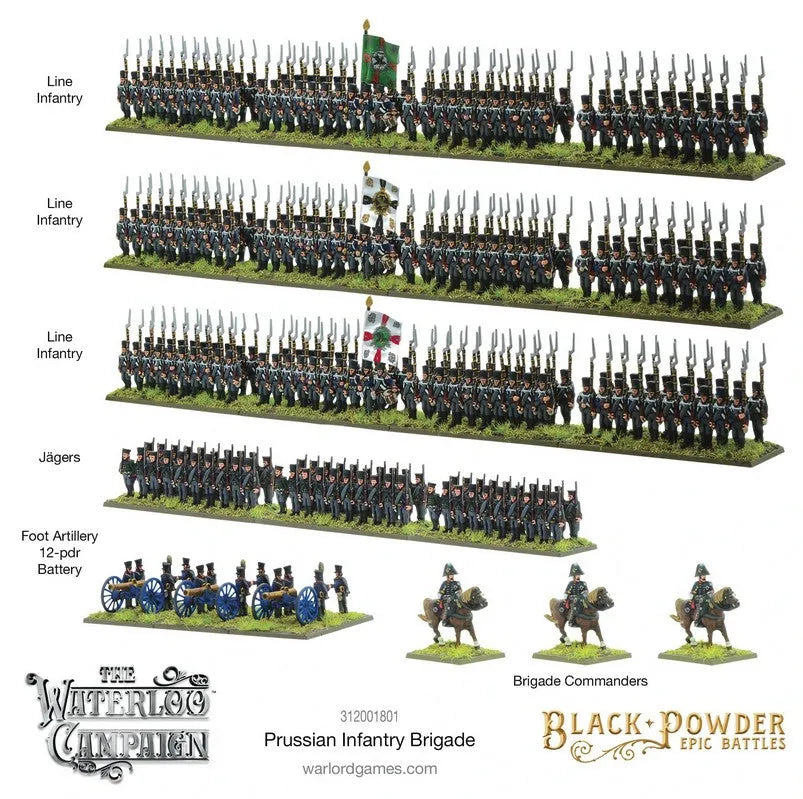 Epic Battles-Waterloo: Prussian Infantry Brigade-Warlord Games-Radaddel