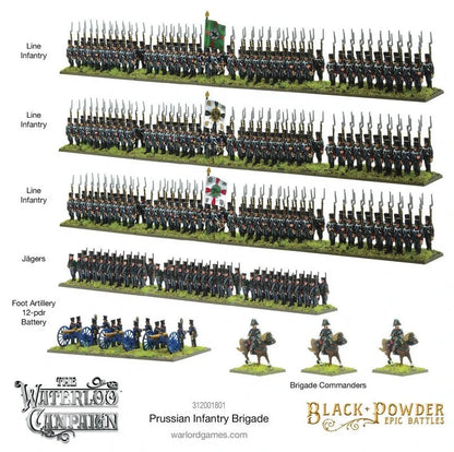 Epic Battles-Waterloo: Prussian Infantry Brigade-Warlord Games-Radaddel