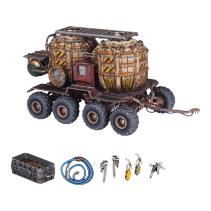 Necromunda: Promethium Tanks on Cargo-8 Ridgehauler Trailer-Games Workshop-Radaddel