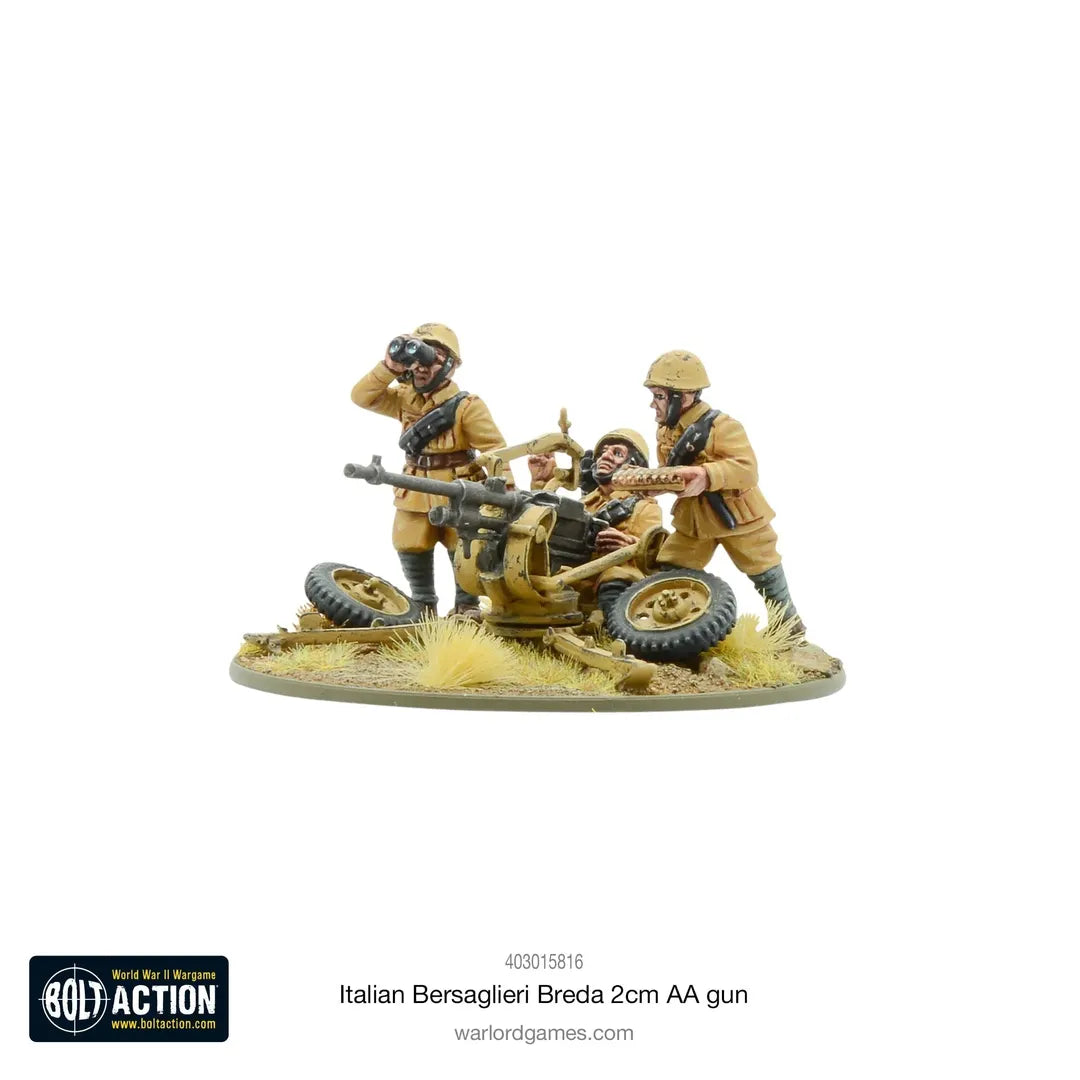 Italian Bersaglieri Breda 2cm AA Gun-Warlord Games-Radaddel