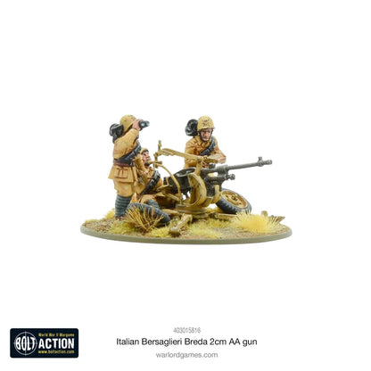 Italian Bersaglieri Breda 2cm AA Gun-Warlord Games-Radaddel