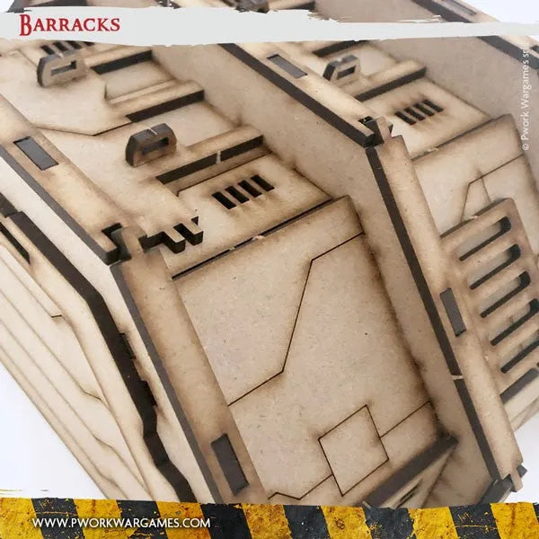 MDF Terrain Barracks-PWork Wargames-Radaddel