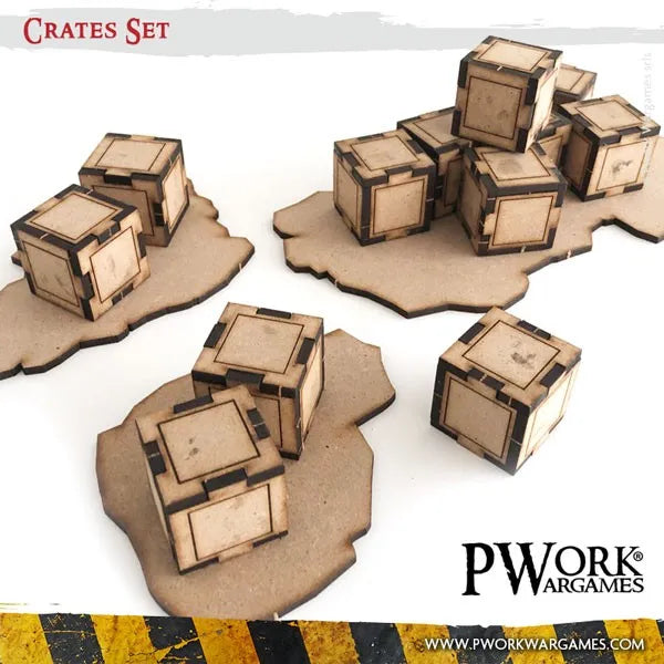 MDF Terrain Crates Set-PWork Wargames-Radaddel