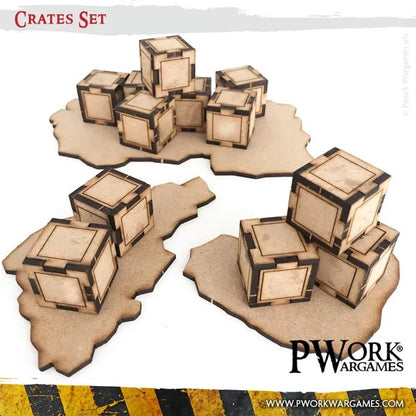 MDF Terrain Crates Set-PWork Wargames-Radaddel