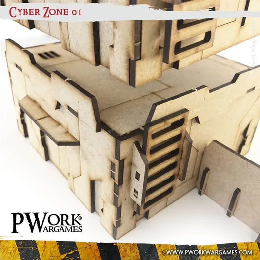 MDF Terrain Cyber Zone 01-PWork Wargames-Radaddel
