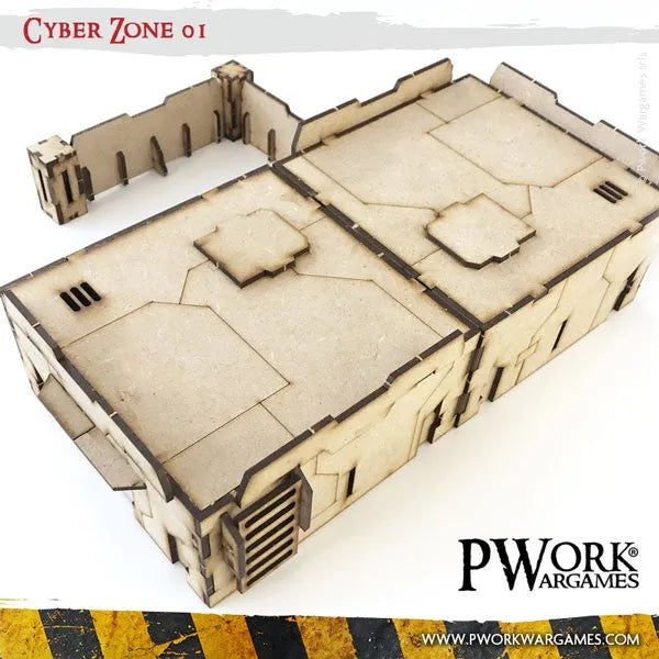 MDF Terrain Cyber Zone 01-PWork Wargames-Radaddel