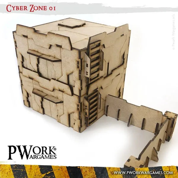 MDF Terrain Cyber Zone 01-PWork Wargames-Radaddel