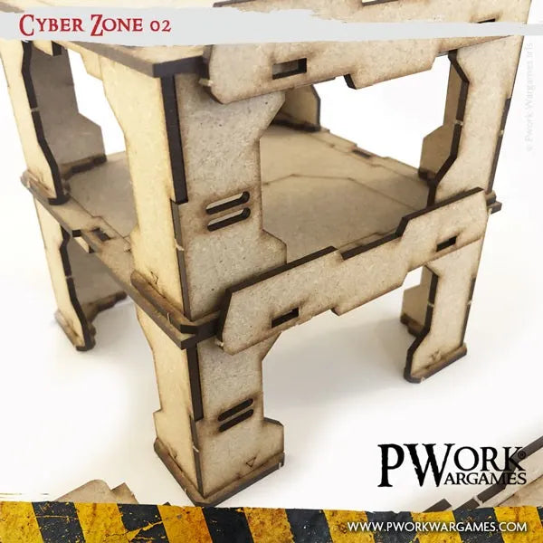 MDF Terrain Cyber Zone 02-PWork Wargames-Radaddel