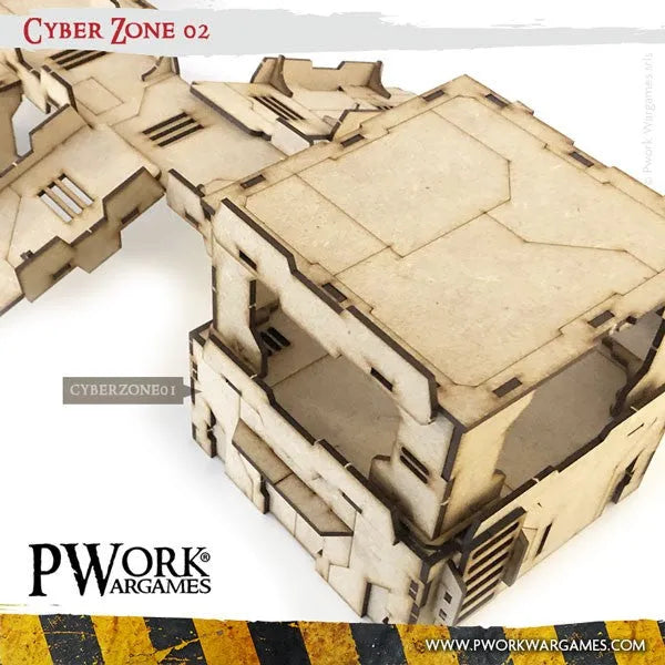 MDF Terrain Cyber Zone 02-PWork Wargames-Radaddel