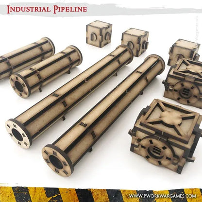 MDF Terrain Industrial Pipeline-PWork Wargames-Radaddel