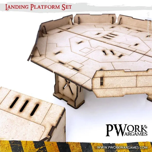 MDF Terrain Landing Platform-PWork Wargames-Radaddel
