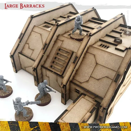 MDF Terrain Large Barracks-PWork Wargames-Radaddel