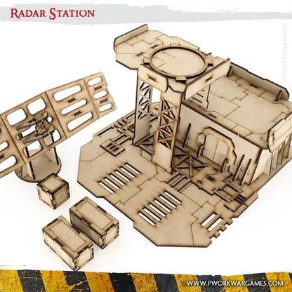 MDF Terrain Radar Station-PWork Wargames-Radaddel