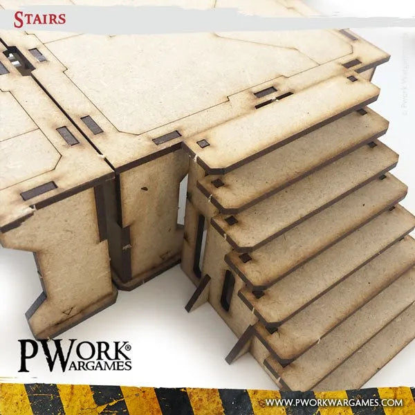MDF Terrain Stairs-PWork Wargames-Radaddel