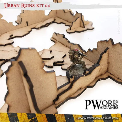MDF Terrain Urban Ruins 04-PWork Wargames-Radaddel