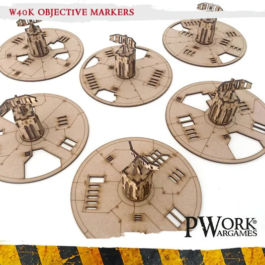 MDF Terrain Only Objective Markers-PWork Wargames-Radaddel