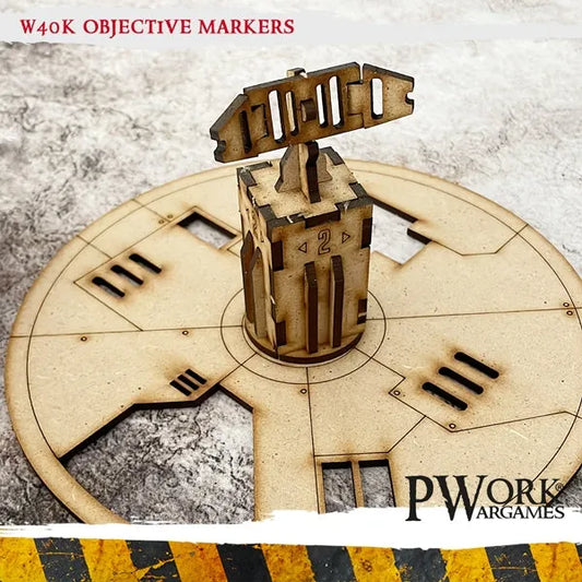 MDF Terrain Only Objective Markers-PWork Wargames-Radaddel