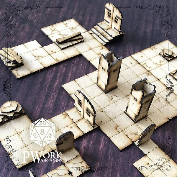 MDF RPG Tiles The Dungeon-PWork Wargames-Radaddel