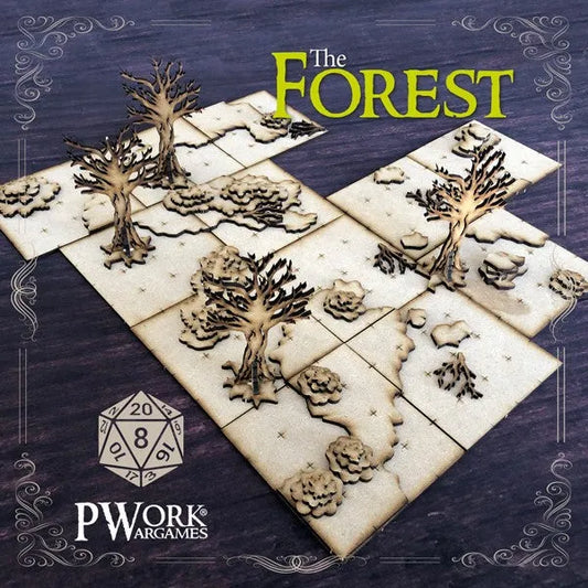 MDF RPG Tiles The Forest-PWork Wargames-Radaddel
