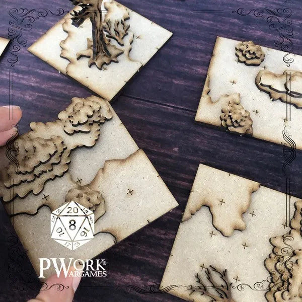 MDF RPG Tiles The Forest-PWork Wargames-Radaddel