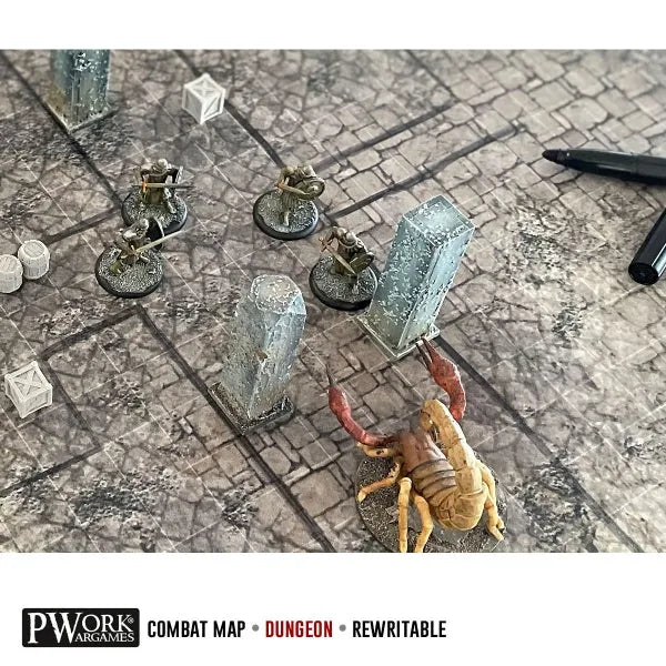 RPG Rewritable Combat Map Dungeon 24X24"-PWork Wargames-Radaddel