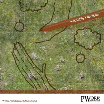 RPG Rewritable Combat Map Forest 24X24"-PWork Wargames-Radaddel