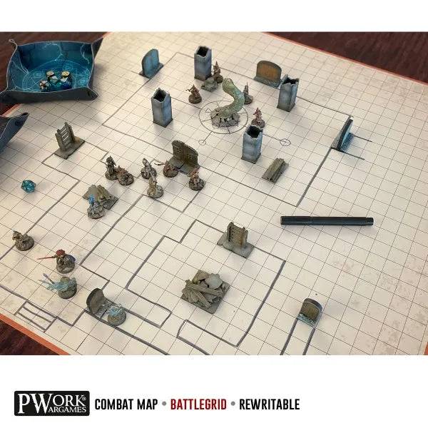 RPG Rewritable Hexagon Battlegrid 30x30"-PWork Wargames-Radaddel