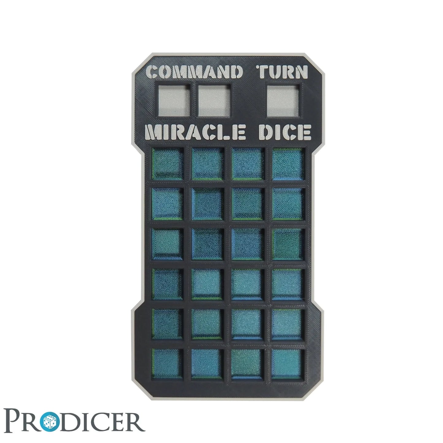 Sci-Fi Miracle Dice Pro Dashboard | Blau-Grün-ProDicer-Radaddel