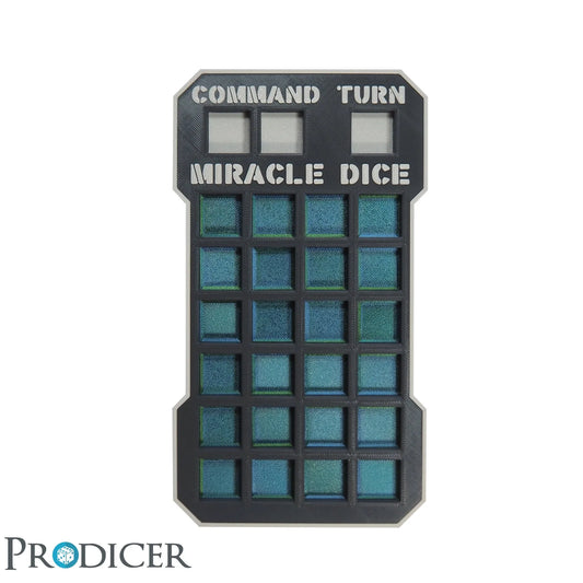Sci-Fi Miracle Dice Pro Dashboard | Blau-Grün-ProDicer-Radaddel