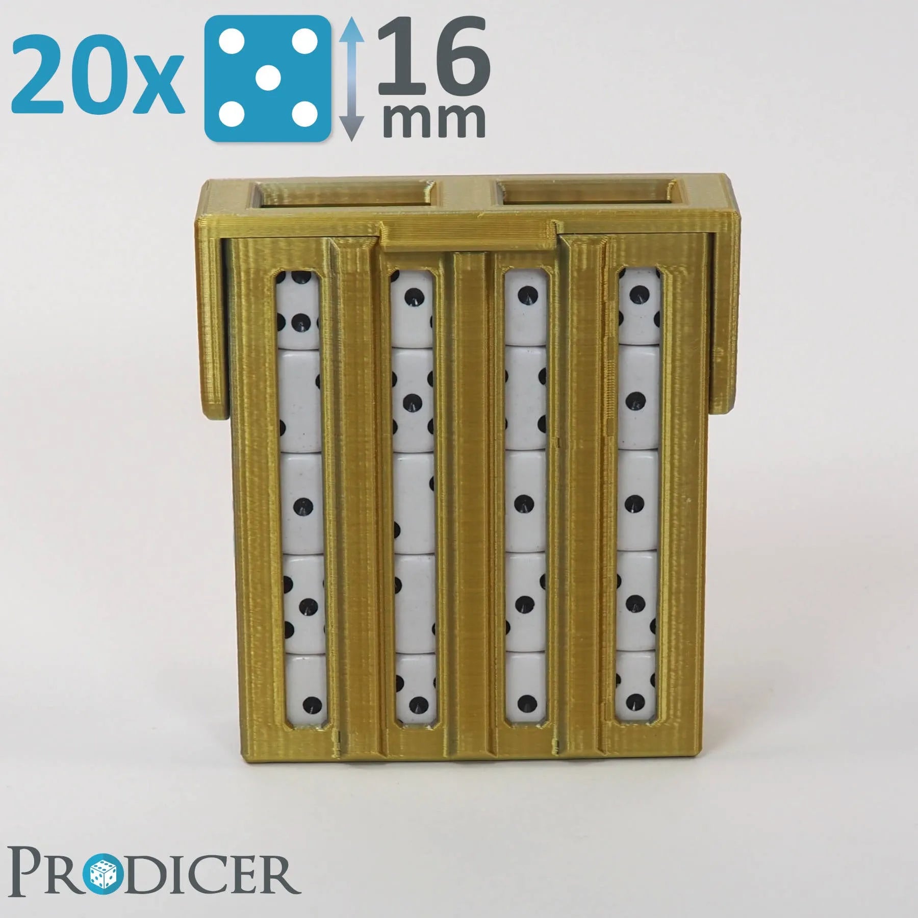 Dice Pro Keeper - 16mm | Gold-Silber-ProDicer-Radaddel