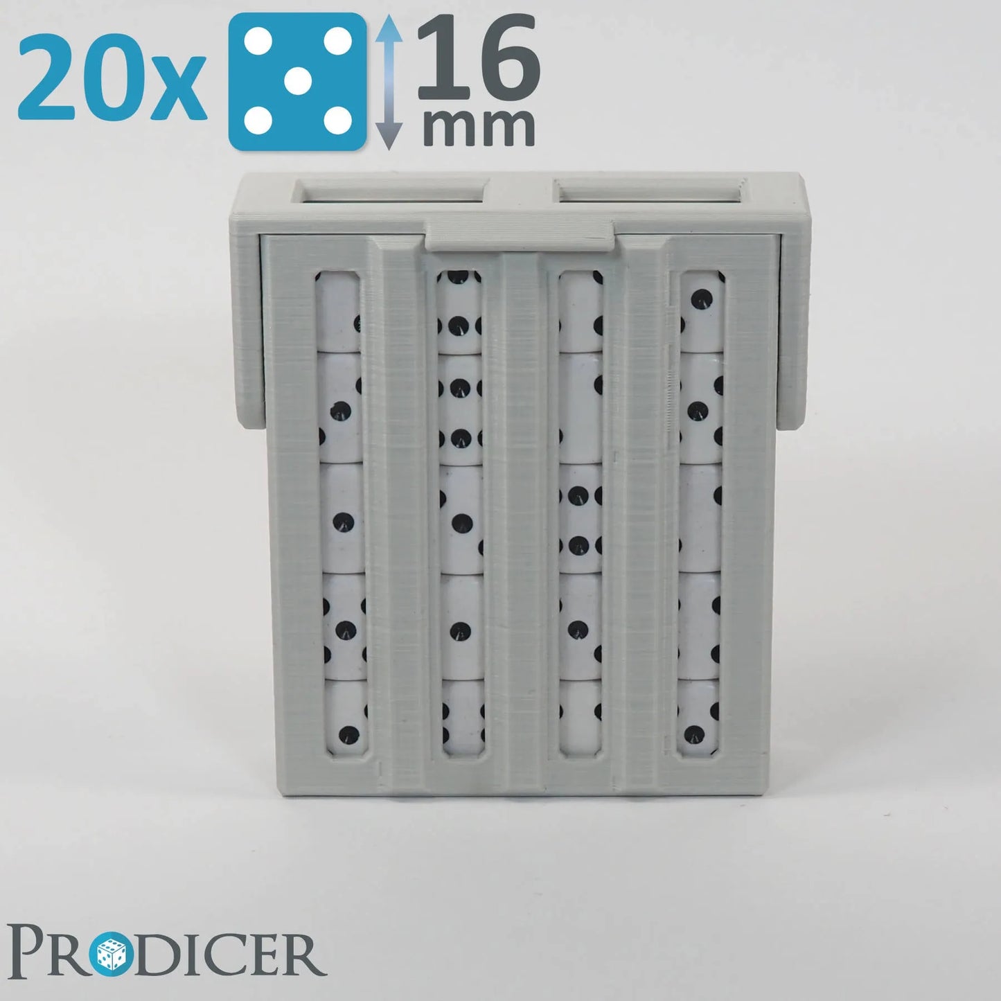 Dice Pro Keeper - 16mm | Hellgrau-ProDicer-Radaddel