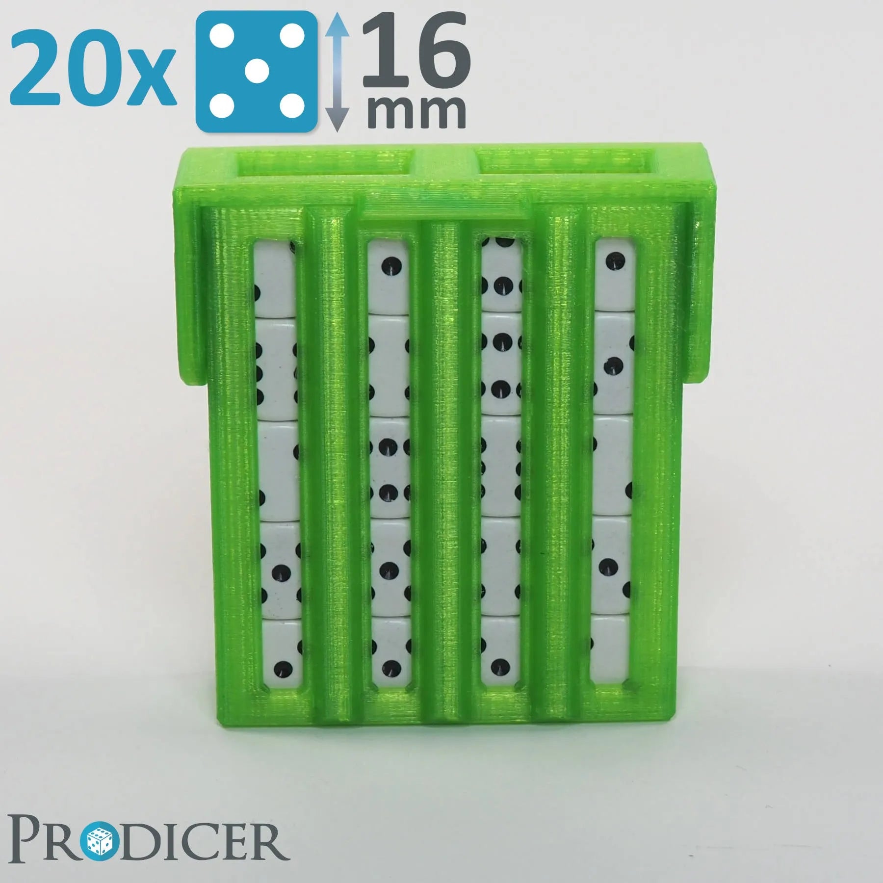Dice Pro Keeper - 16mm | Neon-Grün-ProDicer-Radaddel