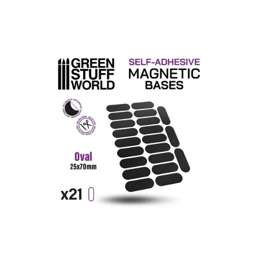 Vorgeschnittene Magnete - Oval 25x70mm-Greenstuff World-Radaddel