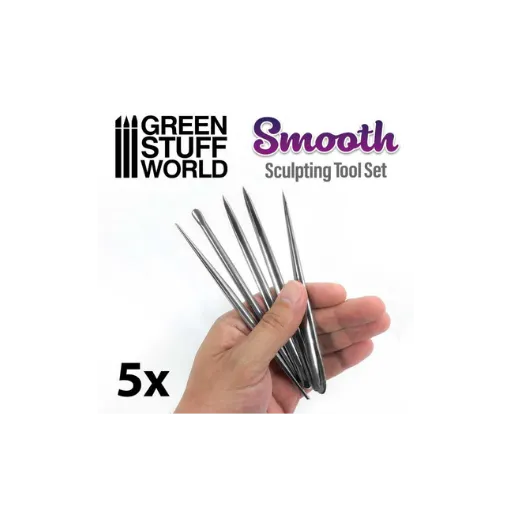 5x Modellierwerkzeug Set - SMOOTH-Greenstuff World-Radaddel