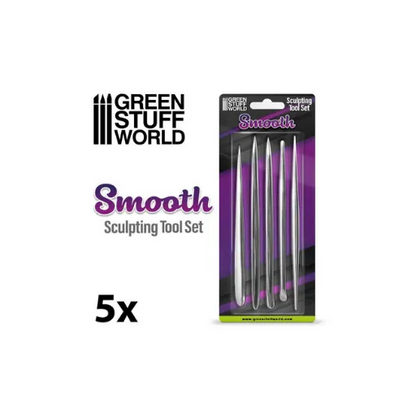 5x Modellierwerkzeug Set - SMOOTH-Greenstuff World-Radaddel