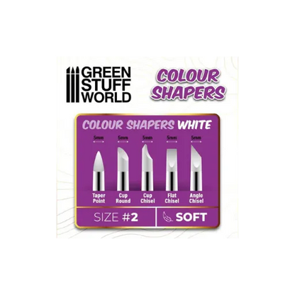 Modellierpinsel - Colour Shaper - Grösse 2 - Weiß weich-Greenstuff World-Radaddel