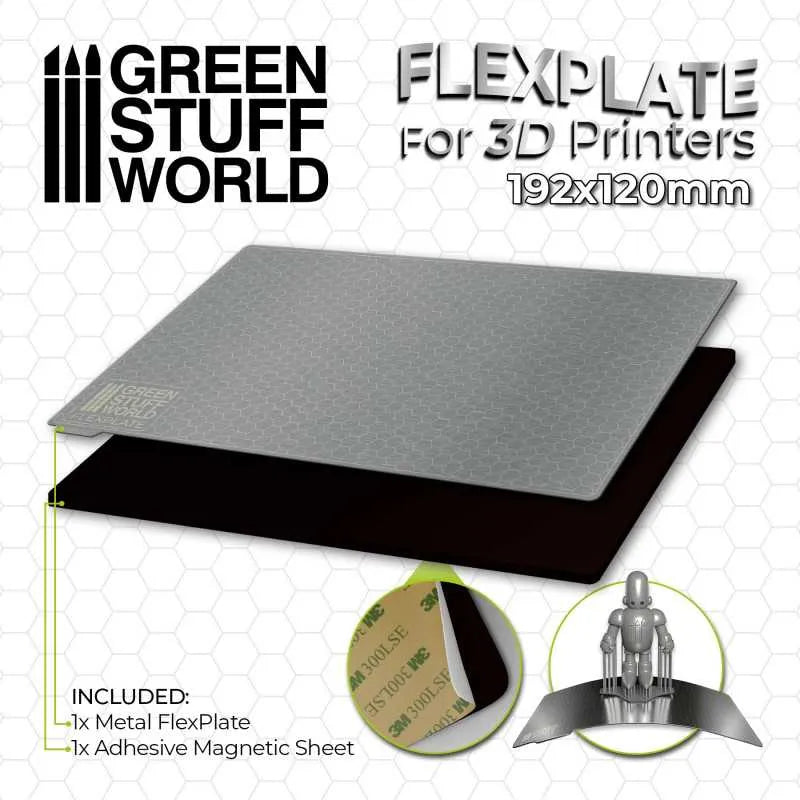 Flexplatten für 3d-Drucker - 192x120mm-Greenstuff World-Radaddel
