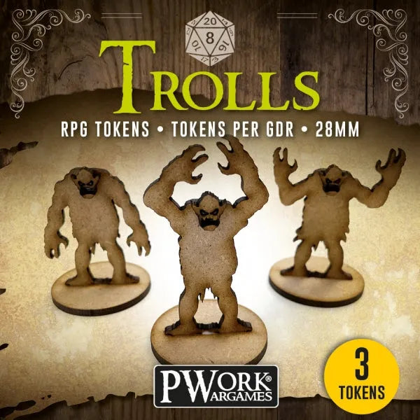 RPG TOKENS Trolls-PWork Wargames-Radaddel