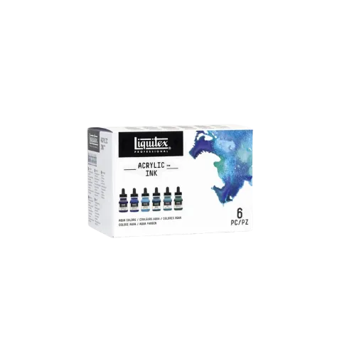 Liquitex Ink Set Wassertöne 6 x 30ml-Liquitex-Radaddel