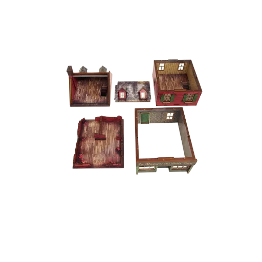 Pre-painted WW2 Normandy Cafe-Micro Art Studio-Radaddel