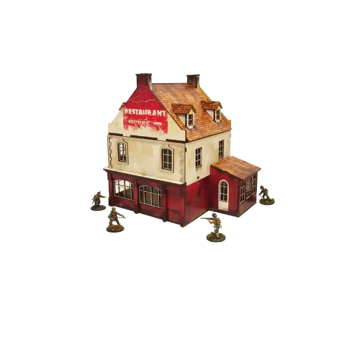 Pre-painted WW2 Normandy Restaurant-Micro Art Studio-Radaddel