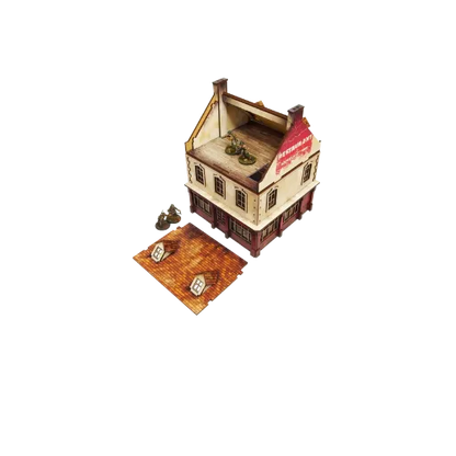Pre-painted WW2 Normandy Restaurant-Micro Art Studio-Radaddel