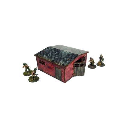 Pre-painted WW2 Normandy Large Brick Shed-Micro Art Studio-Radaddel