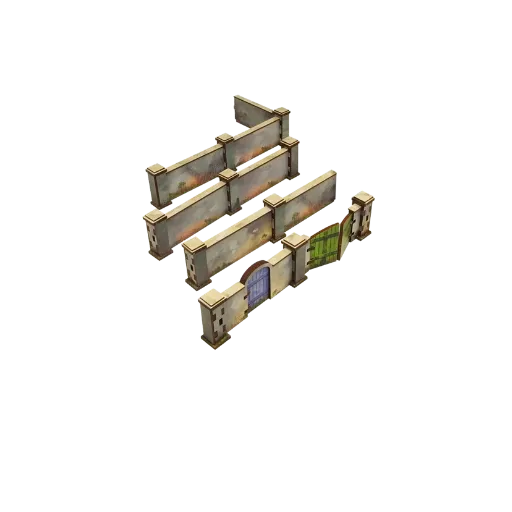 Pre-painted WW2 Normandy Walls with Gate (high)-Micro Art Studio-Radaddel