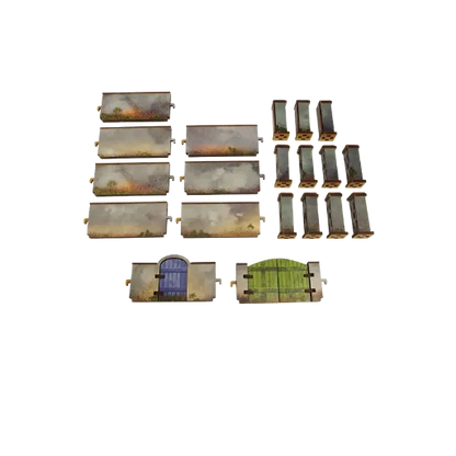Pre-painted WW2 Normandy Walls with Gate (high)-Micro Art Studio-Radaddel