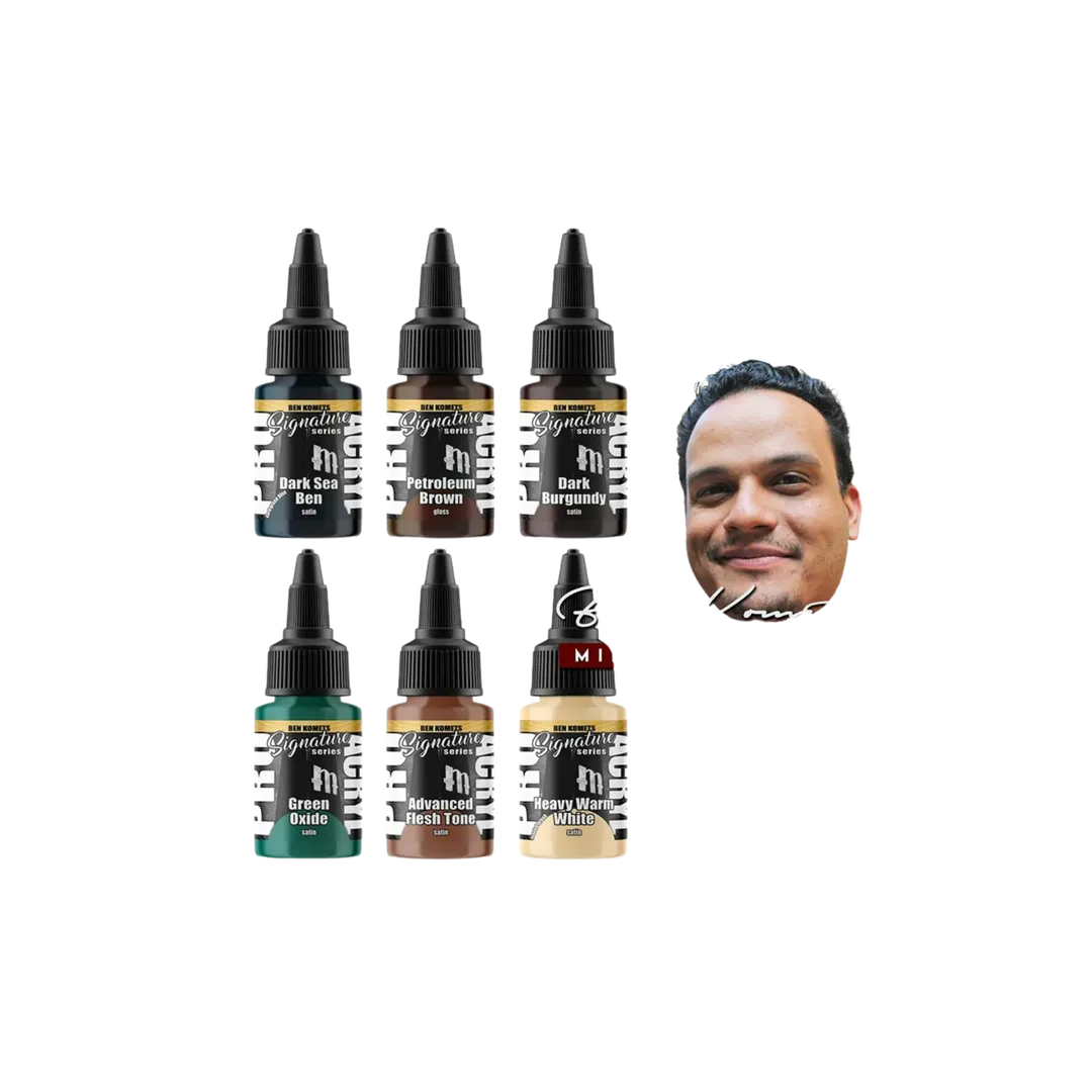 Pro Acryl Ben Komets Signature Set - 6 Paints (6x22ml)-Monument Hobbies-Radaddel