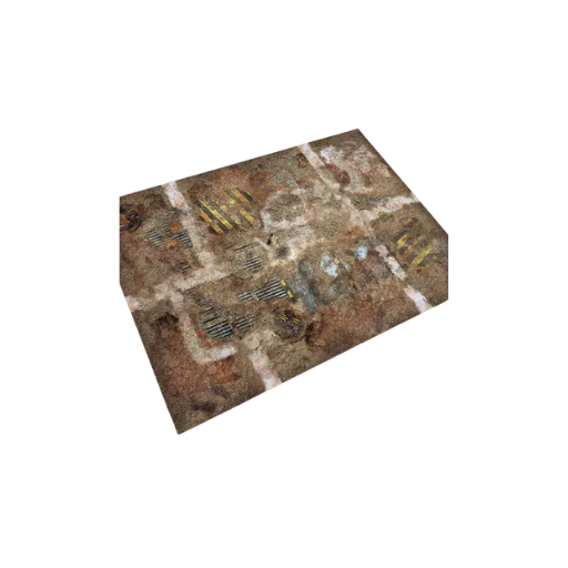 Neoprene Mat Industrial Ruins 44x30''-PWork Wargames-Radaddel